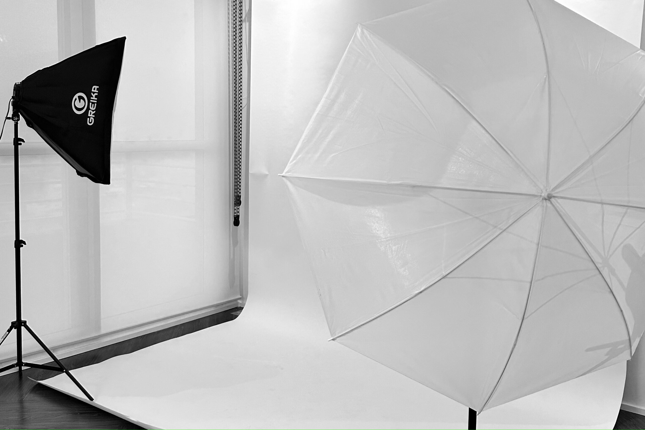 estúdio fotográfico com fundo infinito e iluminação sbc